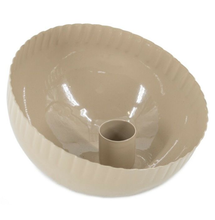 Kaarsenstandaard bowl beige