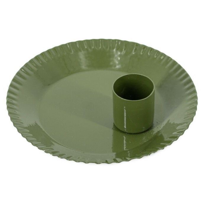 Kaarsenstandaard dish green