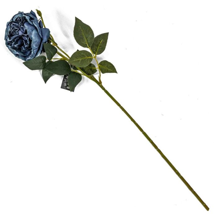 Kunstbloem roos blauw