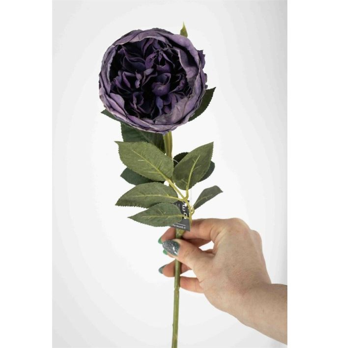 Kunstbloem roos paars