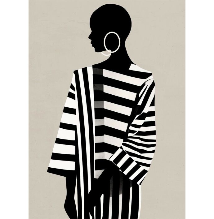 Schilderij vrouw 80x120cm