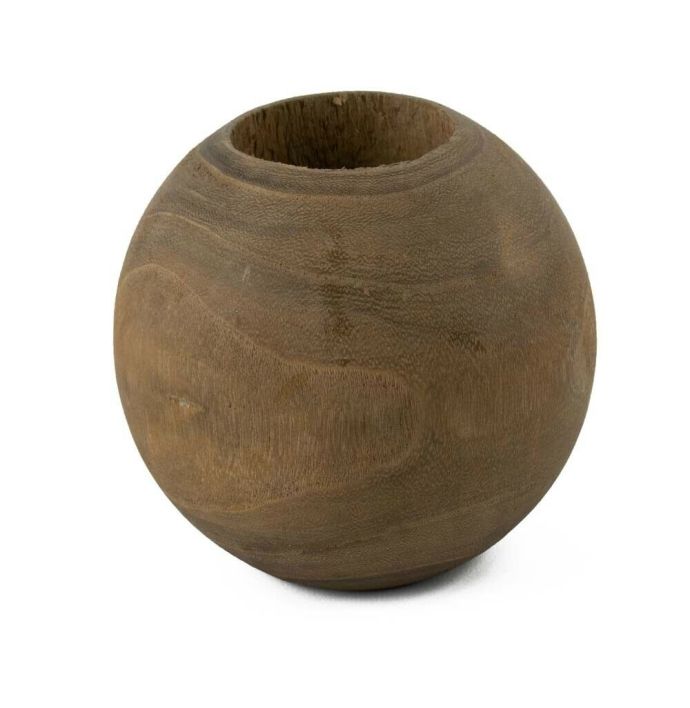 Houten waxinehouder walnut