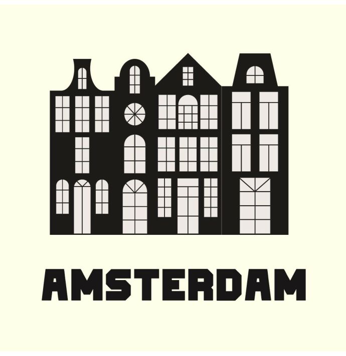 Tegeltje - Amsterdamse huisjes
