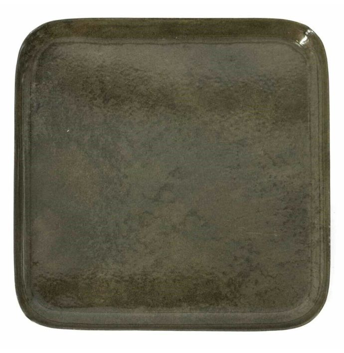 Metalen dienblad vierkant olive