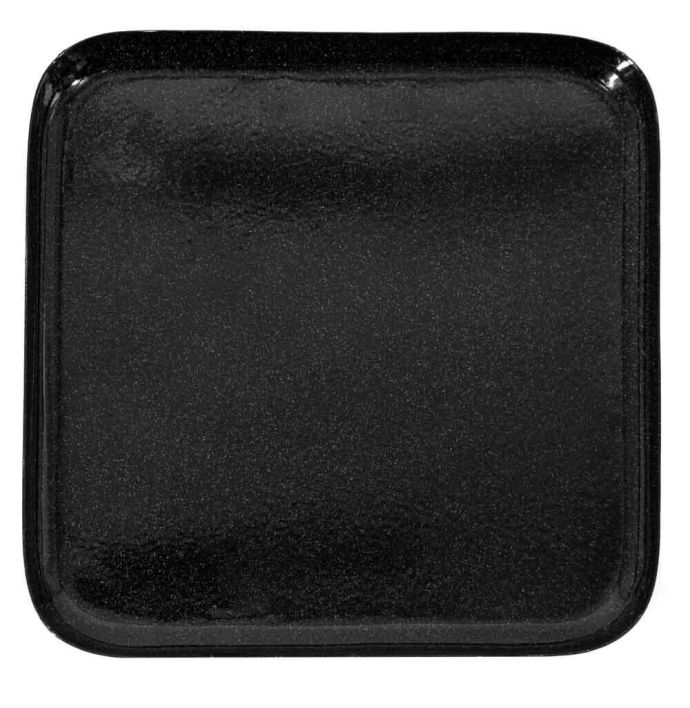 Metalen dienblad vierkant zwart