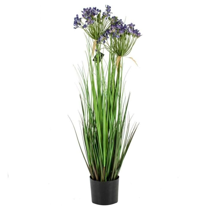 Kunstplant gras allium
