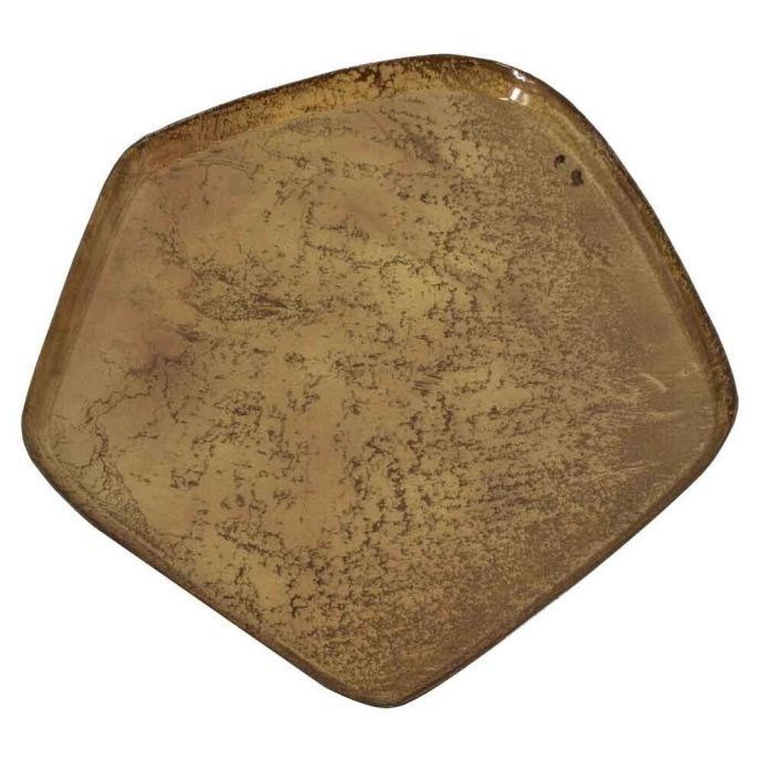 Metalen dienblad organisch peach 