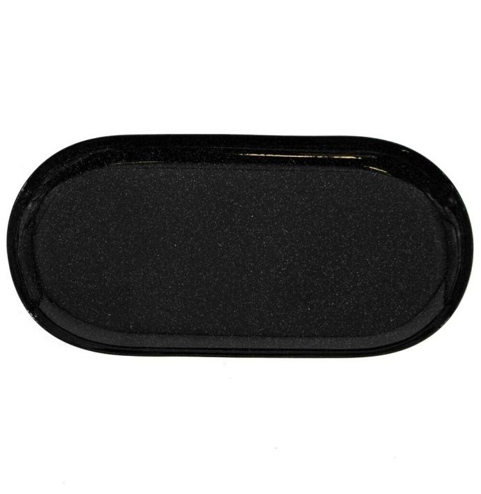 Metalen dienblad ovaal zwart