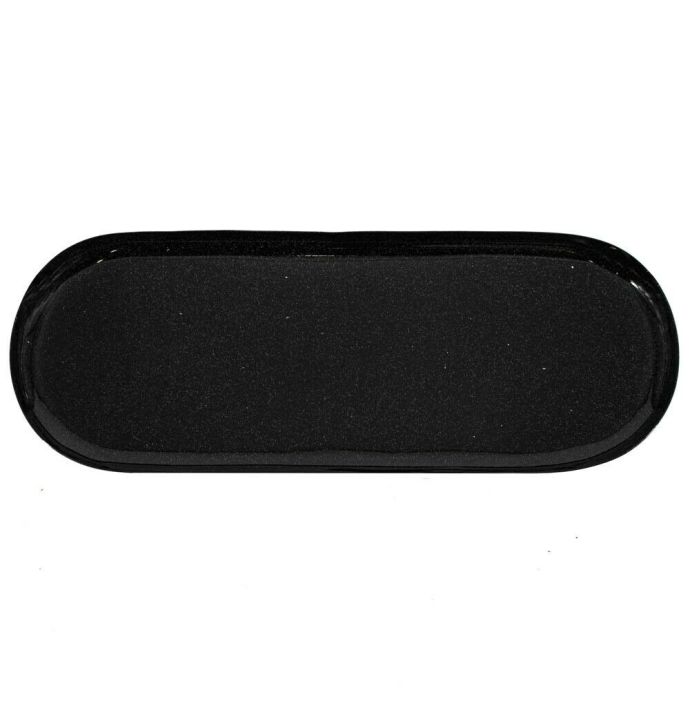 Metalen dienblad ovaal zwart
