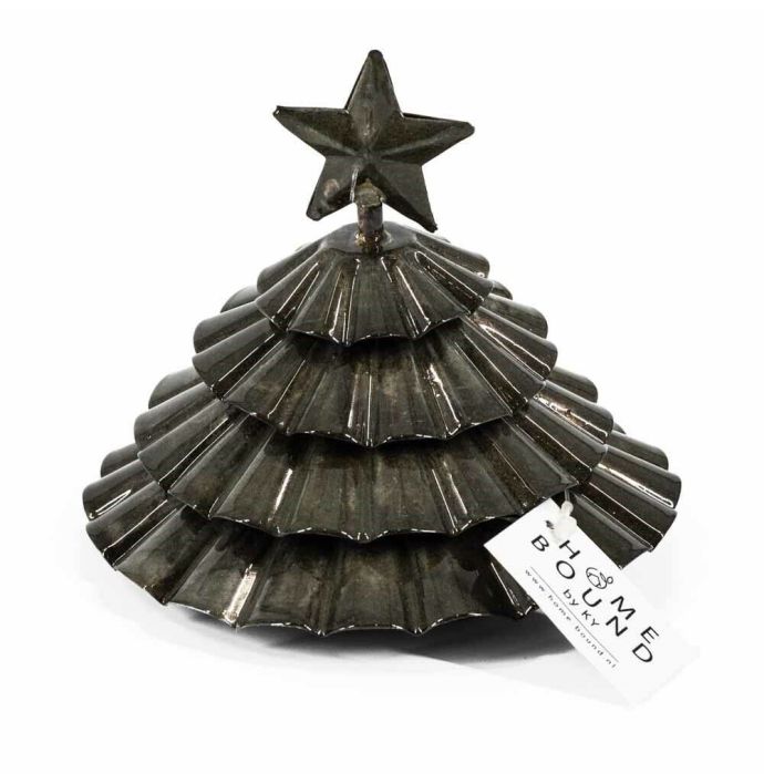 Metalen kerstboom olive