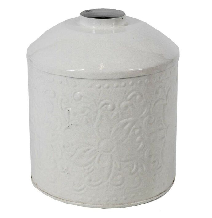 Metalen vaas white marble