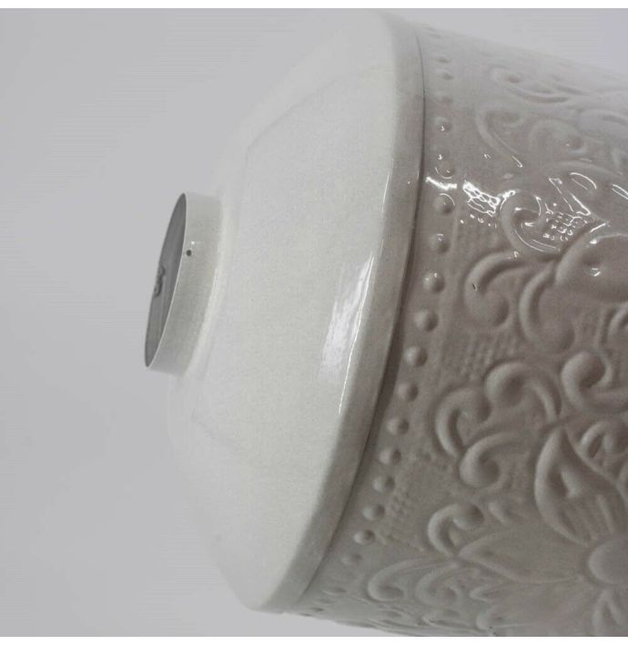 Metalen vaas white marble