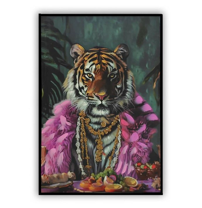 Schilderij 'Tijger verenjas'