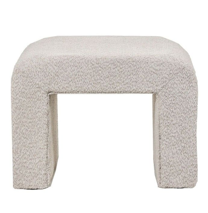 Hocker Emmy in bouclé zand