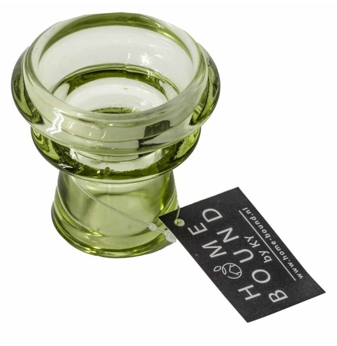 Glazen kaarsenstandaard groen