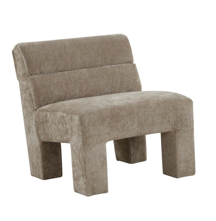 Fauiteuil Micha in stof taupe