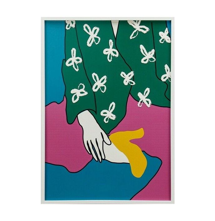 Schilderij line art been met relief