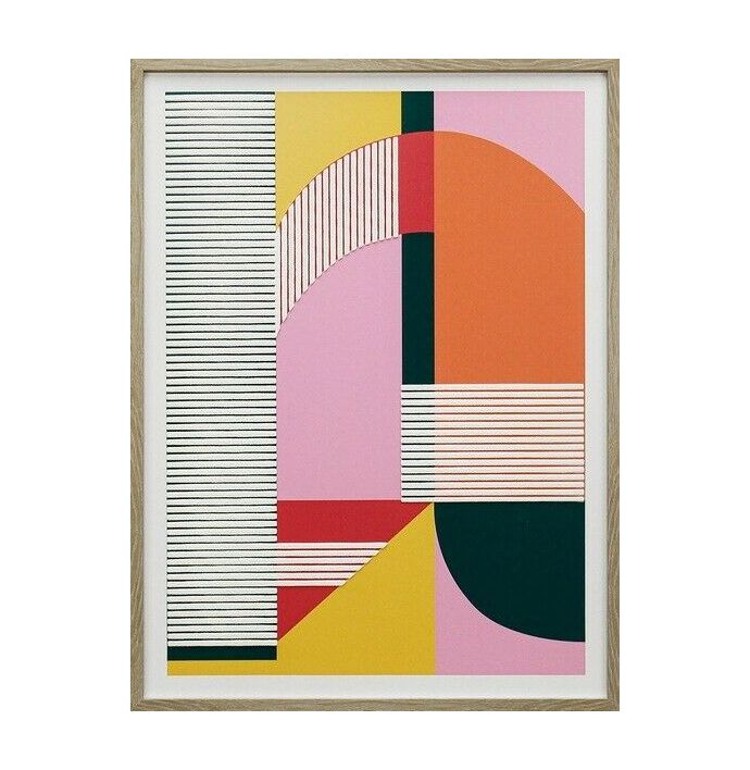 Schilderij abstract kleurrijk met relief