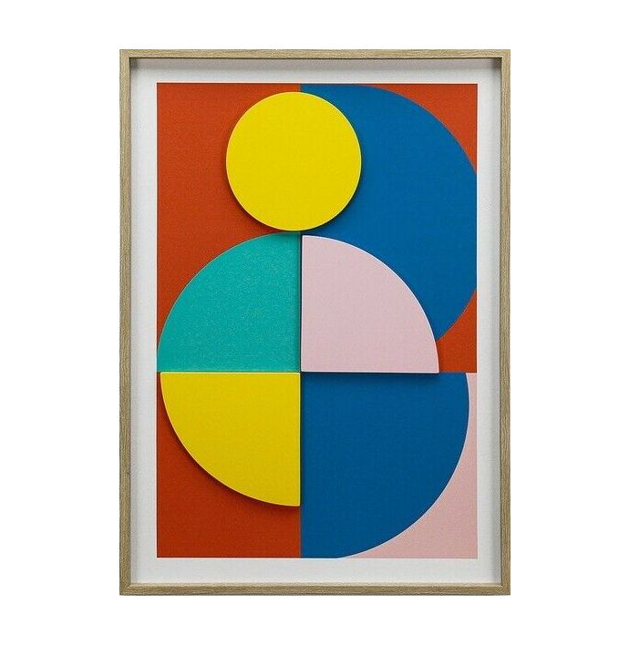 Schilderij abstract organisch kleurrijk