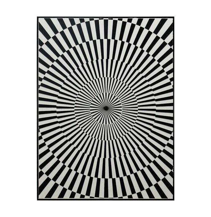 Schilderij illusie zwart/wit