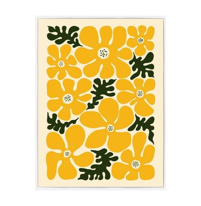 Poster in frame retro flowers