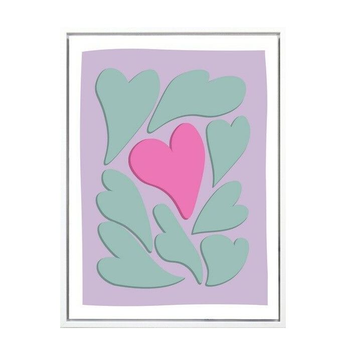 Poster in frame hearts