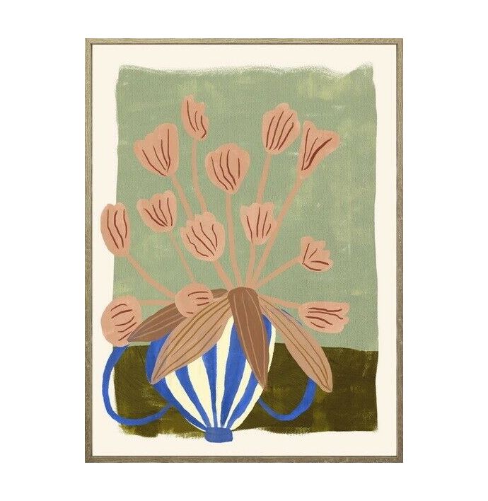 Poster in frame vaas met bloemen