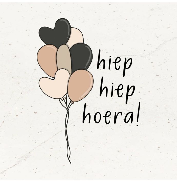 Ansichtkaart hiep hiep hoera