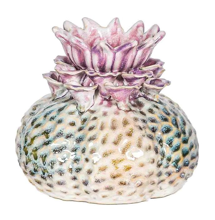 Aardewerk vaas flower rainbow