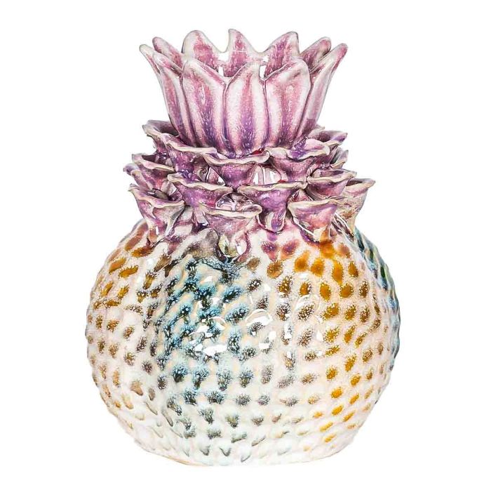 Aardewerk vaas flower rainbow