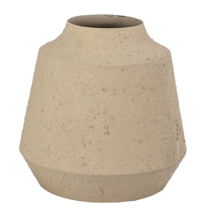 Metalen vaas rough sand 
