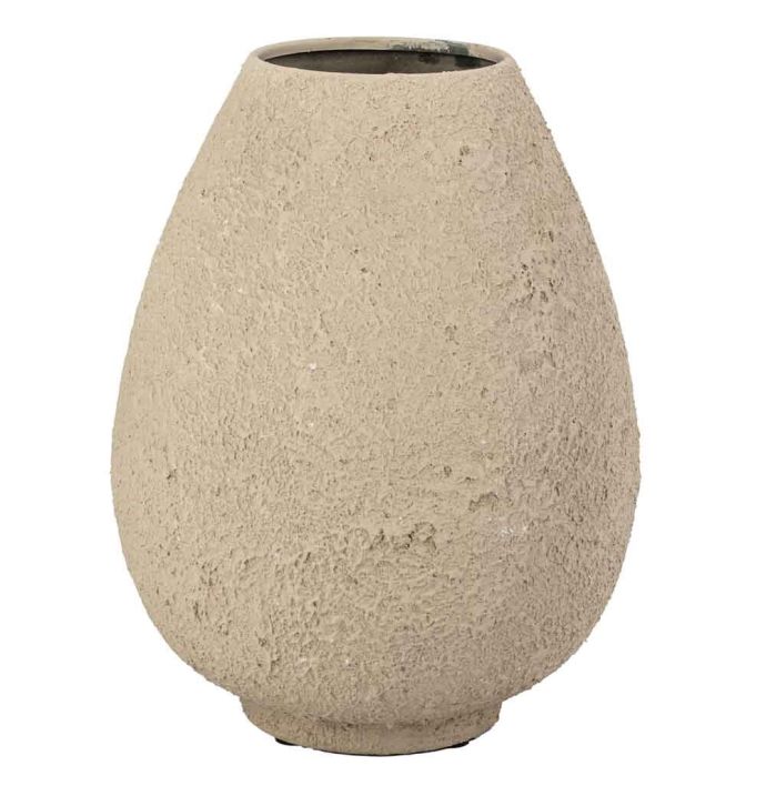 Metalen vaas rough sand 