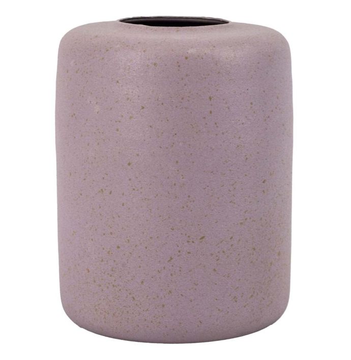 Metalen vaas lila sand dots 