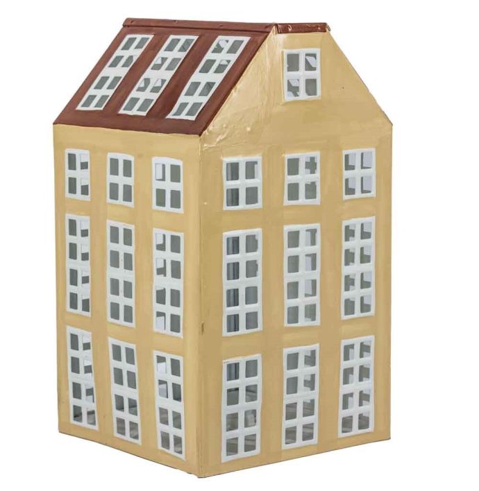 Hollands huisje metaal gekleurd