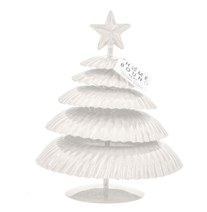 Metalen kerstboom wit