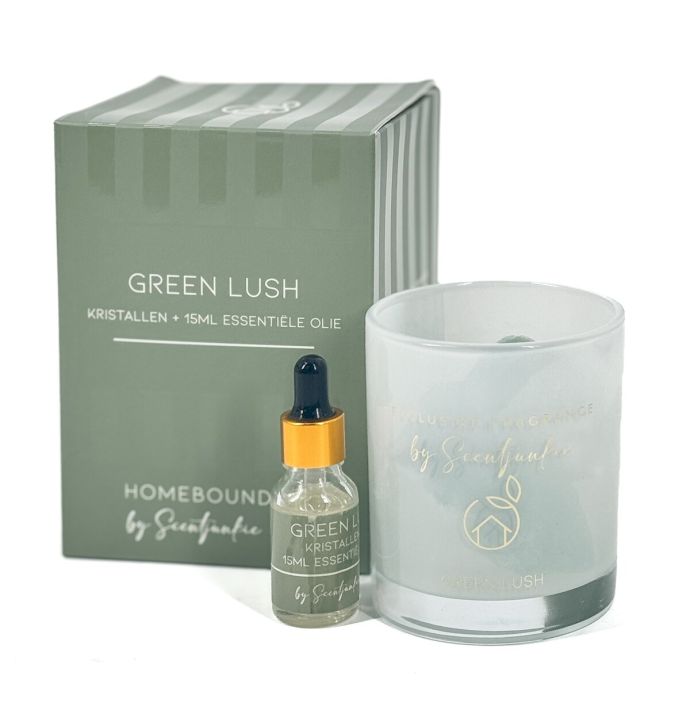 Geur kristal met 15ml essentiële olie 'Green lush'