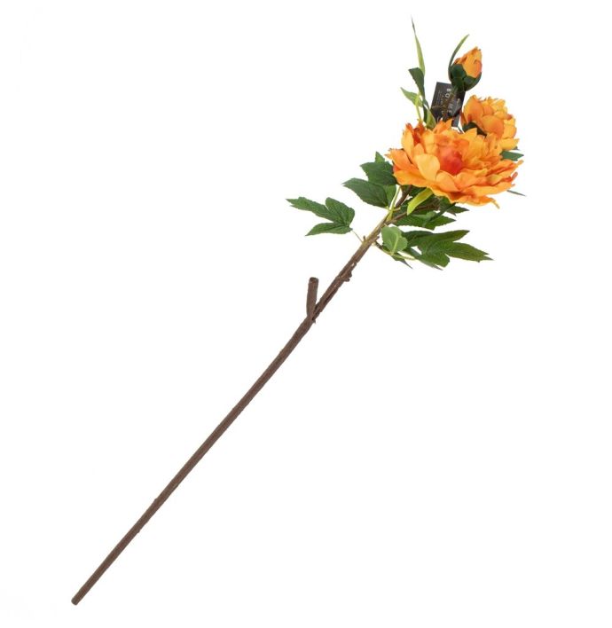 Kunstbloem Pioen Oranje 