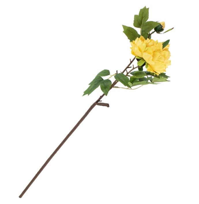 Kunstbloem Pioen Geel 