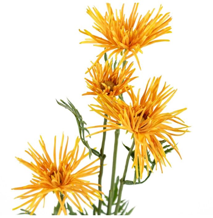 Kunstbloem Japanse Chrysant oranje 