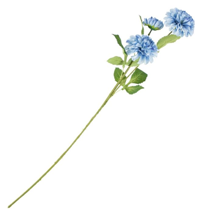 Kunstbloem dahlia 75cm blauw