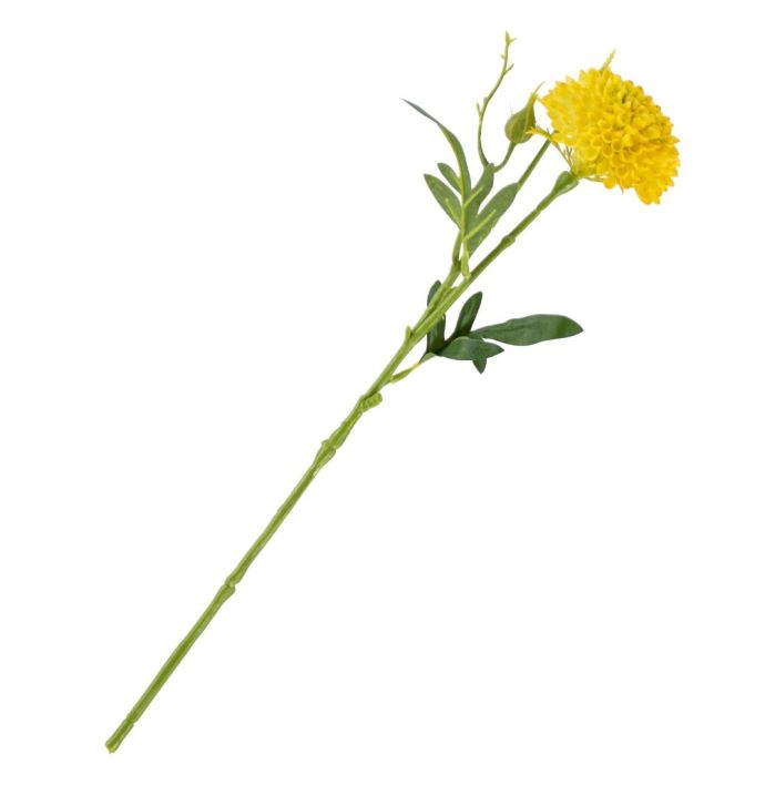 Kunstbloem zinnia 36cm geel