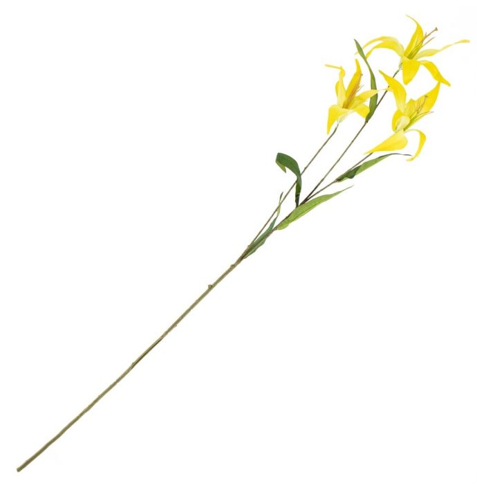 Kunstbloem tijgerlelie 100cm geel