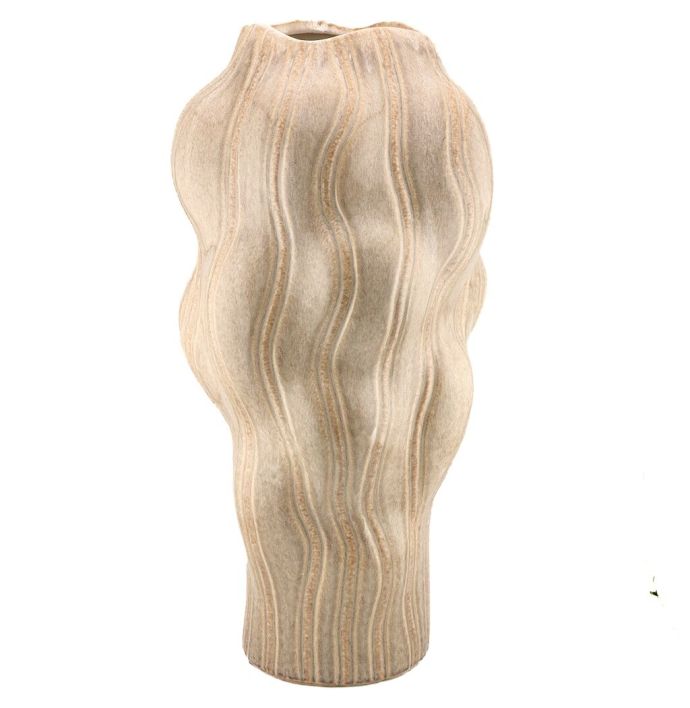 Aardewerk vaas organisch zand