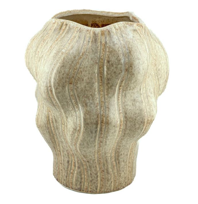 Aardewerk vaas organisch zand