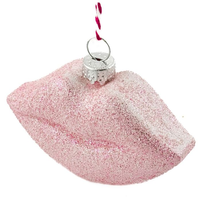 Kersthanger lips glitter