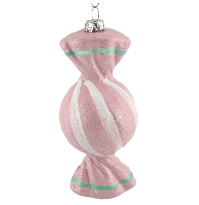 Kerstbal hanger snoepje pastel