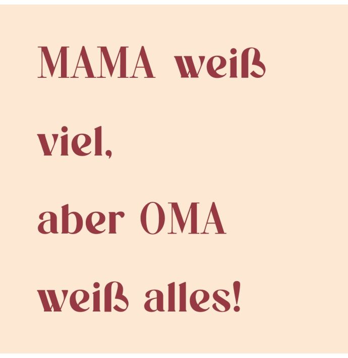 Fliese - Mama weiss viel