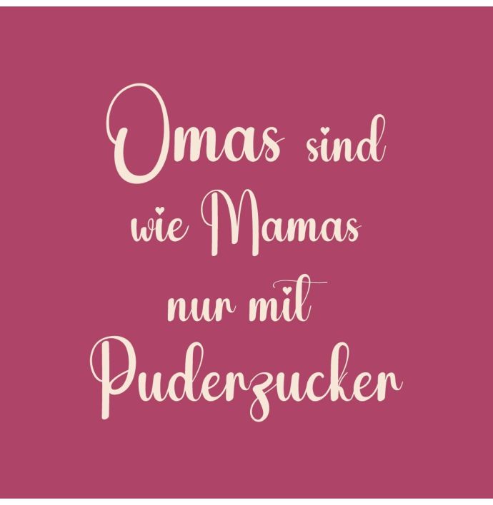 Fliese - Oma mit puderzucker