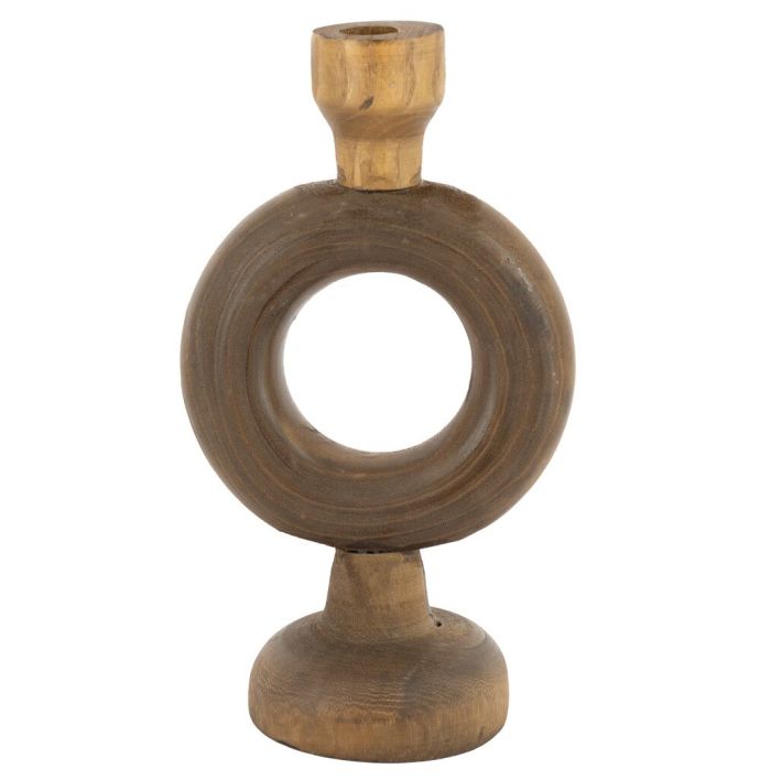 Houten kandelaar circle walnut