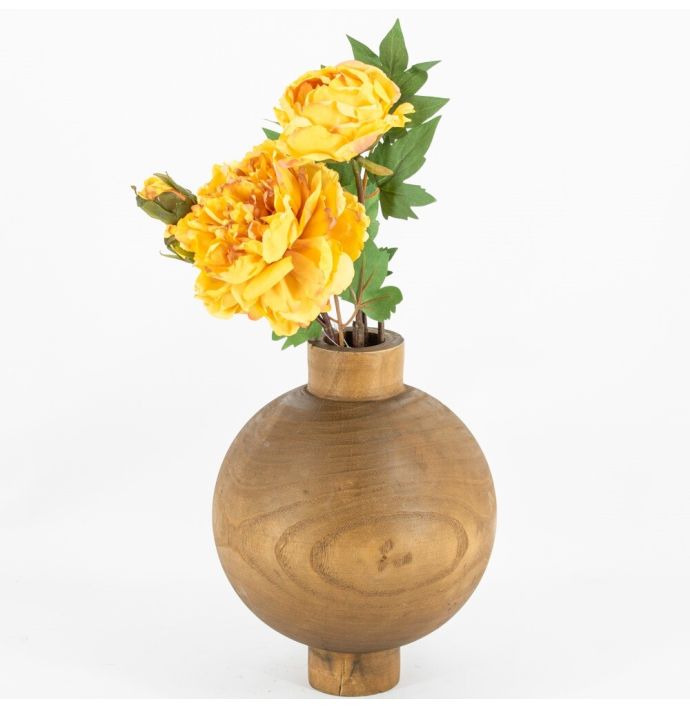 Kunstbloem pioen geel